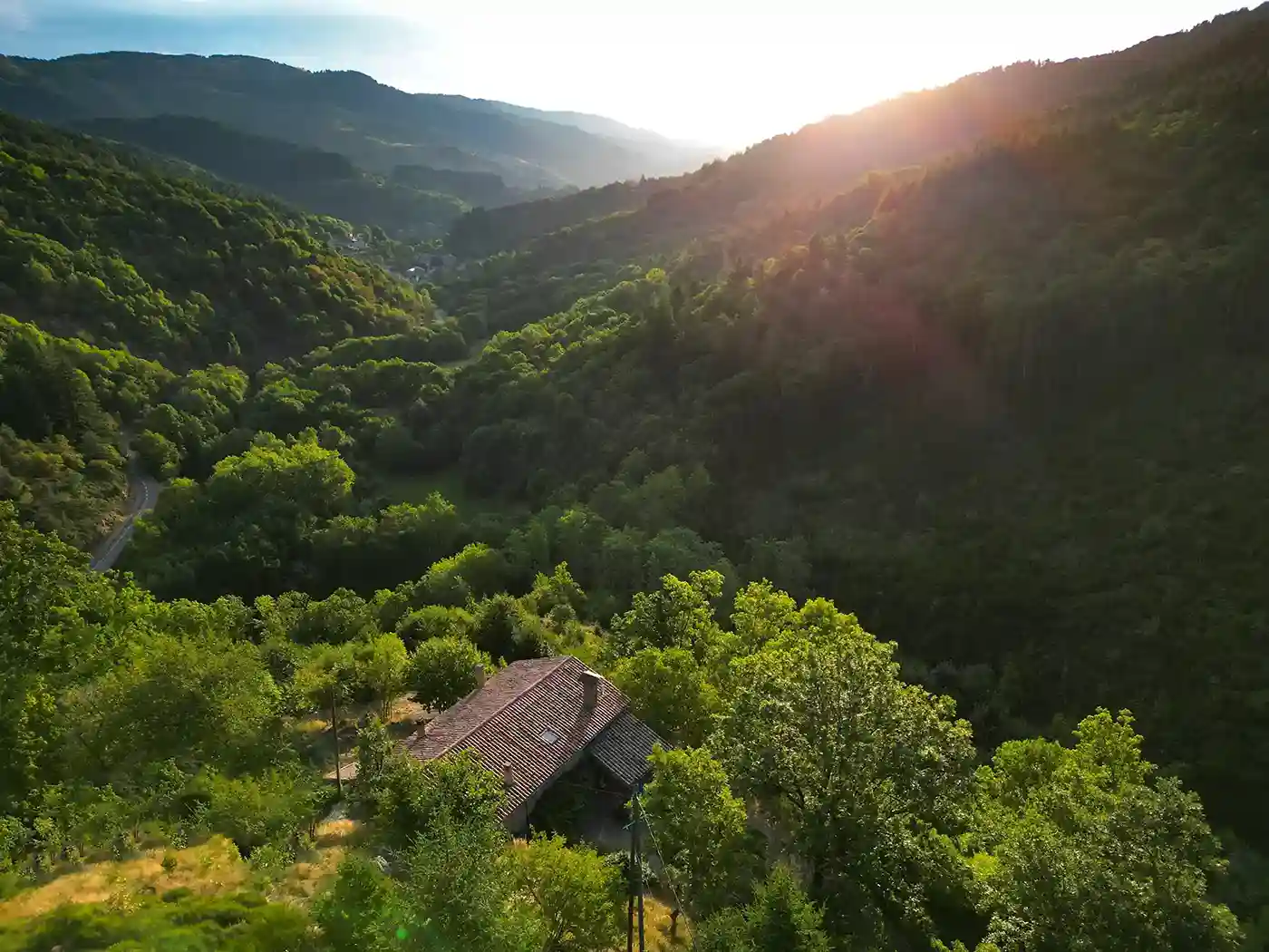 Albon d'Ardèche vu du hameau de Pouchet