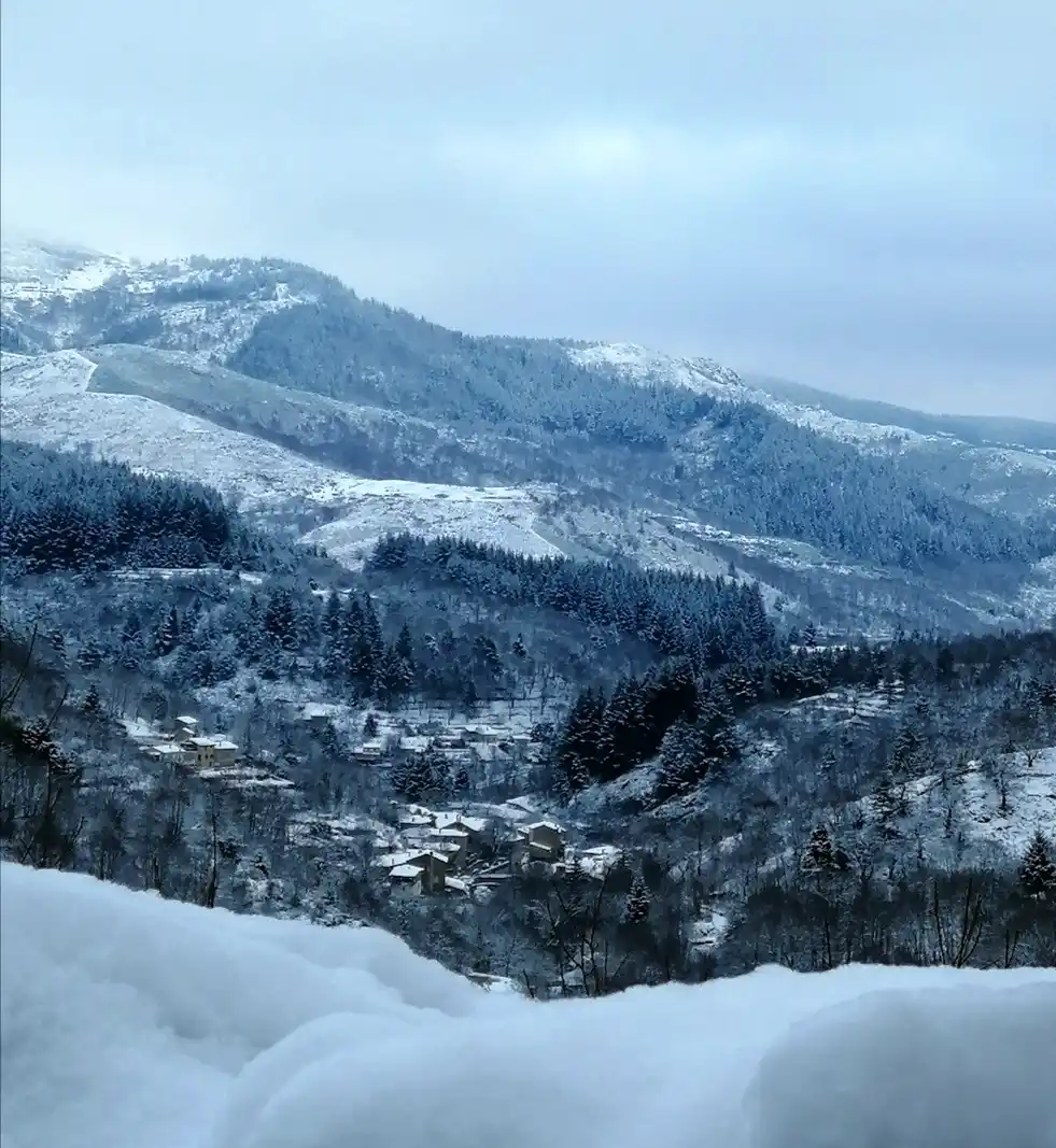 Village d'Albon d'Ardèche en hiver